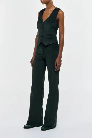 Gabriela Hearst Coleridge Vest in English Green Sea Island Cotton Corduroy | Thumbnail 3 Gabriela Hearst Coleridge Vest in English Green Sea Island Cotton Corduroy | Thumbnail 3