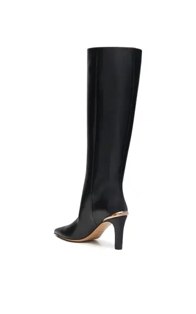 Gabriela Hearst Aura High Heel Stiletto Tall Boot in Black Leather | Thumbnail 4 Gabriela Hearst Aura High Heel Stiletto Tall Boot in Black Leather | Thumbnail 4