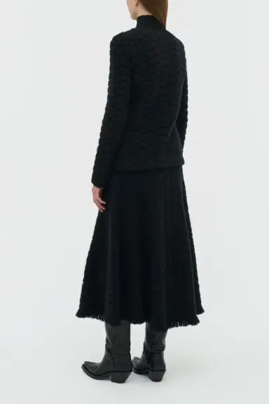 Gabriela Hearst Tansey Knit Sweater in Black Cashmere | Thumbnail 4 Gabriela Hearst Tansey Knit Sweater in Black Cashmere | Thumbnail 4