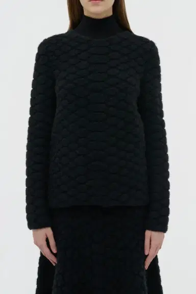 Gabriela Hearst Tansey Knit Sweater in Black Cashmere | Thumbnail 5 Gabriela Hearst Tansey Knit Sweater in Black Cashmere | Thumbnail 5