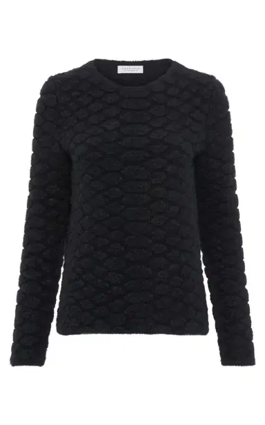 Gabriela Hearst Tansey Knit Sweater in Black Cashmere | Thumbnail 1 Gabriela Hearst Tansey Knit Sweater in Black Cashmere | Thumbnail 1