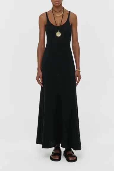 Gabriela Hearst Ayla Knit Maxi Dress in Black Mulberry Silk | Thumbnail 4 Gabriela Hearst Ayla Knit Maxi Dress in Black Mulberry Silk | Thumbnail 4