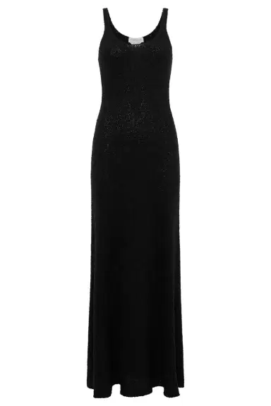 Gabriela Hearst Ayla Knit Maxi Dress in Black Mulberry Silk | Thumbnail 1 Gabriela Hearst Ayla Knit Maxi Dress in Black Mulberry Silk | Thumbnail 1