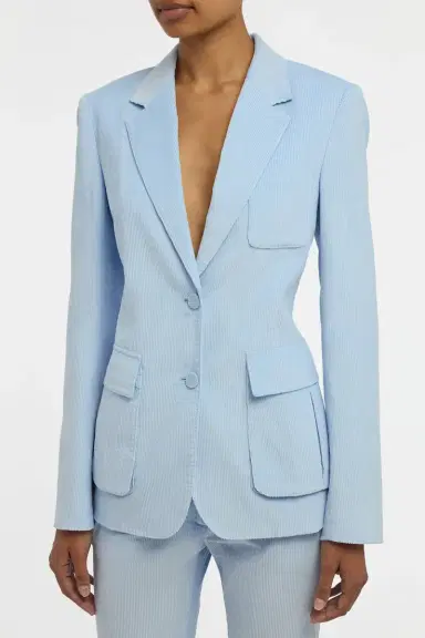 Gabriela Hearst Louisa Blazer in Light Blue Sea Island Cotton Corduroy | Thumbnail 5 Gabriela Hearst Louisa Blazer in Light Blue Sea Island Cotton Corduroy | Thumbnail 5