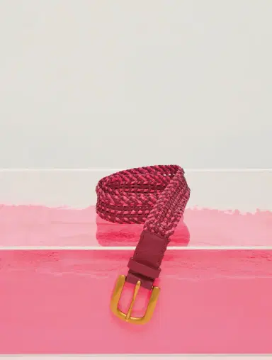 Gabriela Hearst Sam Braided Belt in Fuchsia Multi Leather | Thumbnail 4 Gabriela Hearst Sam Braided Belt in Fuchsia Multi Leather | Thumbnail 4