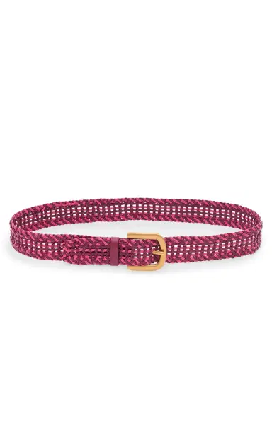 Gabriela Hearst Sam Braided Belt in Fuchsia Multi Leather | Thumbnail 1 Gabriela Hearst Sam Braided Belt in Fuchsia Multi Leather | Thumbnail 1
