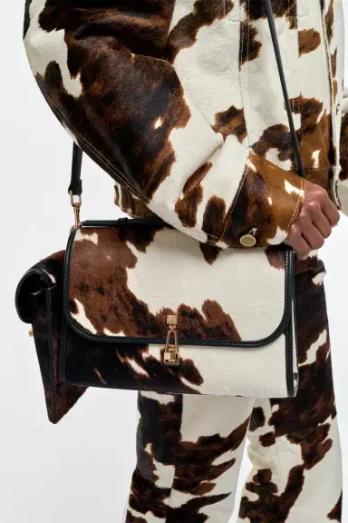 Gabriela Hearst Medium Leonora Flap Bag in Cognac Multi Pony Hair | Thumbnail 2 Gabriela Hearst Medium Leonora Flap Bag in Cognac Multi Pony Hair | Thumbnail 2