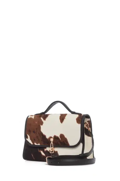 Gabriela Hearst Medium Leonora Flap Bag in Cognac Multi Pony Hair | Thumbnail 3 Gabriela Hearst Medium Leonora Flap Bag in Cognac Multi Pony Hair | Thumbnail 3