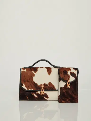 Gabriela Hearst Medium Leonora Flap Bag in Cognac Multi Pony Hair | Thumbnail 6 Gabriela Hearst Medium Leonora Flap Bag in Cognac Multi Pony Hair | Thumbnail 6