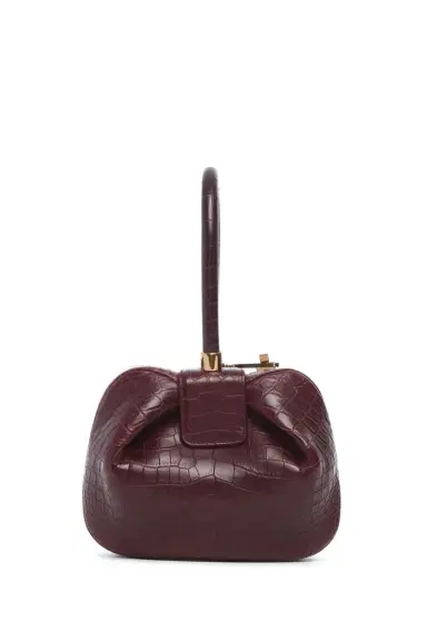 GABRIELA HEARST Nina Bag in Bordeaux Crocodile Leather | Thumbnail 2 GABRIELA HEARST Nina Bag in Bordeaux Crocodile Leather | Thumbnail 2