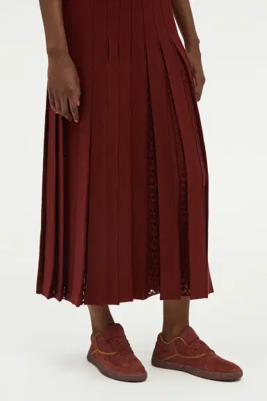 Gabriela Hearst Kurt Knit Pleated Maxi Dress in Burnt Sienna Merino Wool | Thumbnail 7 Gabriela Hearst Kurt Knit Pleated Maxi Dress in Burnt Sienna Merino Wool | Thumbnail 7