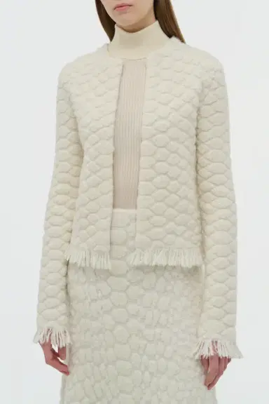 Gabriela Hearst Johannes Fringe Knit Cardigan in Cashmere | Thumbnail 5 Gabriela Hearst Johannes Fringe Knit Cardigan in Cashmere | Thumbnail 5