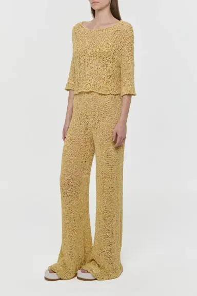 Gabriela Hearst Oriel Knit Pant in Hay Silk Cashmere Linen | Thumbnail 5 Gabriela Hearst Oriel Knit Pant in Hay Silk Cashmere Linen | Thumbnail 5