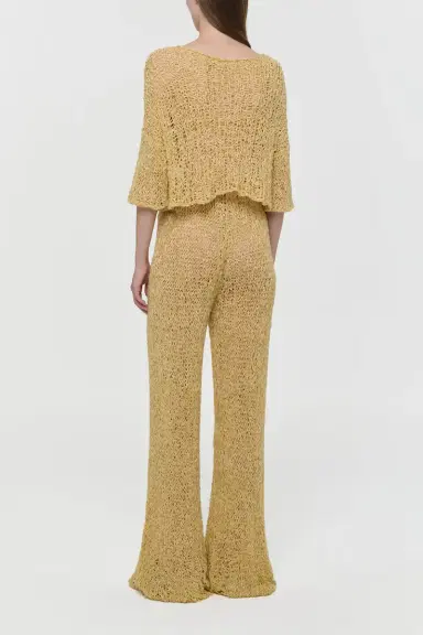 Gabriela Hearst Oriel Knit Pant in Hay Silk Cashmere Linen | Thumbnail 6 Gabriela Hearst Oriel Knit Pant in Hay Silk Cashmere Linen | Thumbnail 6