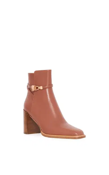 Gabriela Hearst Nina Clasp Ankle Boot in Cognac Leather | Thumbnail 2 Gabriela Hearst Nina Clasp Ankle Boot in Cognac Leather | Thumbnail 2