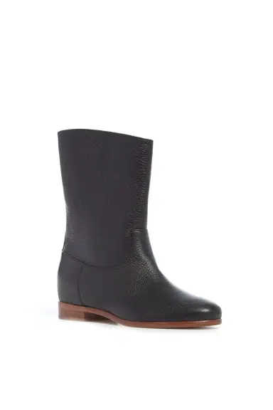 Gabriela Hearst Tina Ankle Boot in Black Textured Leather | Thumbnail 2 Gabriela Hearst Tina Ankle Boot in Black Textured Leather | Thumbnail 2