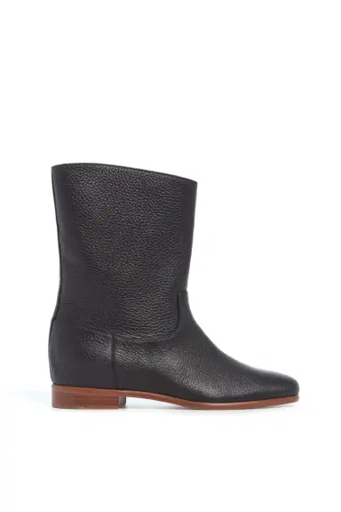 Gabriela Hearst Tina Ankle Boot in Black Textured Leather | Thumbnail 1 Gabriela Hearst Tina Ankle Boot in Black Textured Leather | Thumbnail 1
