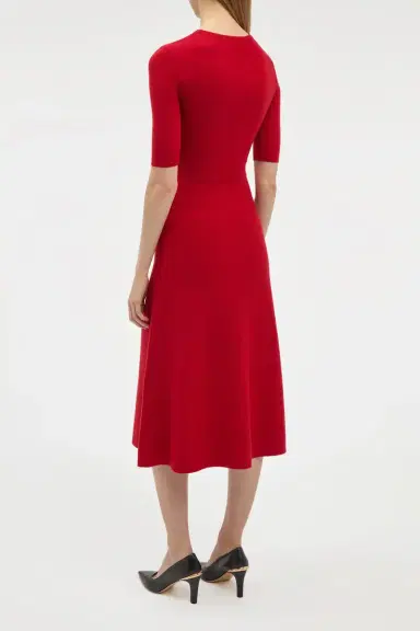 Gabriela Hearst Seymore Knit Midi Dress in Scarlet Red Merino Wool Cashmere | Thumbnail 4 Gabriela Hearst Seymore Knit Midi Dress in Scarlet Red Merino Wool Cashmere | Thumbnail 4