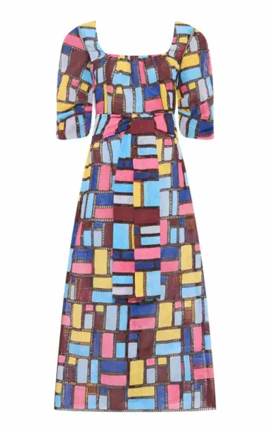 Gabriela Hearst Payden Dress in Aurora Multi Printed Silk Twill | Thumbnail 1 Gabriela Hearst Payden Dress in Aurora Multi Printed Silk Twill | Thumbnail 1