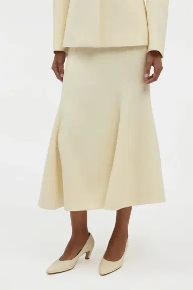 Gabriela Hearst Patterson Skirt in Virgin Wool Silk Slub | Thumbnail 5 Gabriela Hearst Patterson Skirt in Virgin Wool Silk Slub | Thumbnail 5