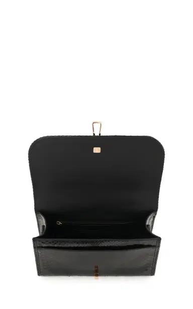 Gabriela Hearst Medium Leonora Flap Bag in Black Snakeskin | Thumbnail 6 Gabriela Hearst Medium Leonora Flap Bag in Black Snakeskin | Thumbnail 6