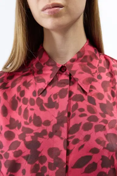 Gabriela Hearst Sansi Top in Fuchsia Printed Silk Twill | Thumbnail 5 Gabriela Hearst Sansi Top in Fuchsia Printed Silk Twill | Thumbnail 5