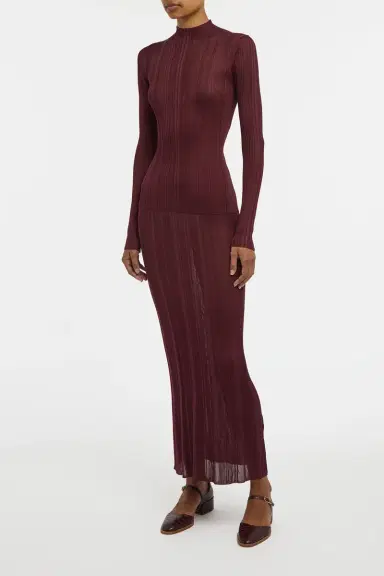 Gabriela Hearst Aveda Knit Mockneck Sweater in Bordeaux Silk | Thumbnail 3 Gabriela Hearst Aveda Knit Mockneck Sweater in Bordeaux Silk | Thumbnail 3