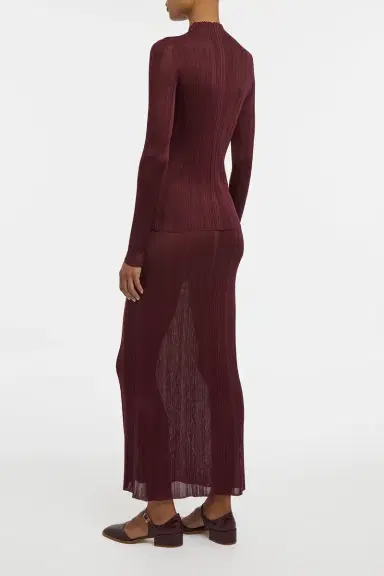 Gabriela Hearst Aveda Knit Mockneck Sweater in Bordeaux Silk | Thumbnail 4 Gabriela Hearst Aveda Knit Mockneck Sweater in Bordeaux Silk | Thumbnail 4