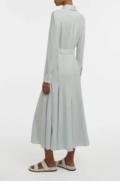 Gabriela Hearst Meyer Shirtdress in Powder Blue Wool Cashmere Flannel | Thumbnail 4 Gabriela Hearst Meyer Shirtdress in Powder Blue Wool Cashmere Flannel | Thumbnail 4