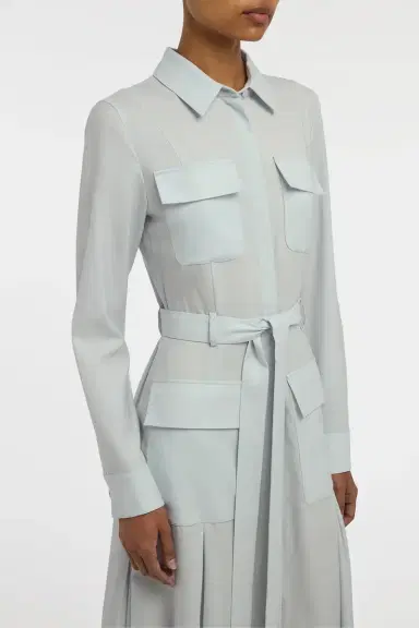 Gabriela Hearst Meyer Shirtdress in Powder Blue Wool Cashmere Flannel | Thumbnail 5 Gabriela Hearst Meyer Shirtdress in Powder Blue Wool Cashmere Flannel | Thumbnail 5