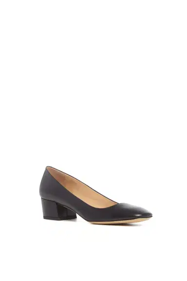 Gabriela Hearst Agathe Low Heel Pump in Black Leather | Thumbnail 2 Gabriela Hearst Agathe Low Heel Pump in Black Leather | Thumbnail 2