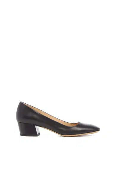 Gabriela Hearst Agathe Low Heel Pump in Black Leather | Thumbnail 1 Gabriela Hearst Agathe Low Heel Pump in Black Leather | Thumbnail 1