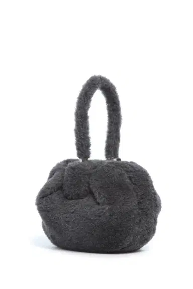 Gabriela Hearst Nina Bag in Dark Grey Virgin Wool Silk Cashmere Fur | Thumbnail 1 Gabriela Hearst Nina Bag in Dark Grey Virgin Wool Silk Cashmere Fur | Thumbnail 1