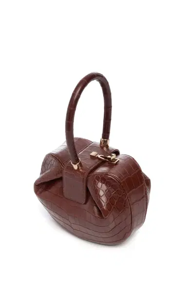 GABRIELA HEARST Nina Bag in Cognac Crocodile Leather | Thumbnail 3 GABRIELA HEARST Nina Bag in Cognac Crocodile Leather | Thumbnail 3