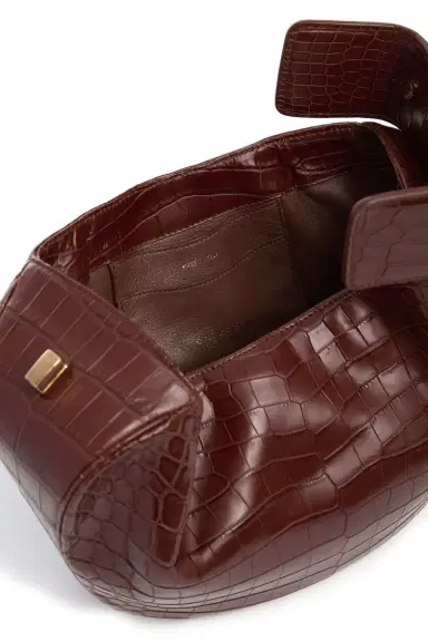 GABRIELA HEARST Nina Bag in Cognac Crocodile Leather | Thumbnail 4 GABRIELA HEARST Nina Bag in Cognac Crocodile Leather | Thumbnail 4