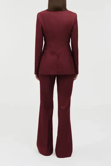 Gabriela Hearst Angela Blazer in Bordeaux Wool Silk | Thumbnail 5 Gabriela Hearst Angela Blazer in Bordeaux Wool Silk | Thumbnail 5
