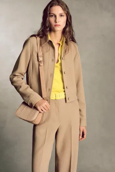 Gabriela Hearst Thereza Jacket in Camel & Citrine Virgin Wool Crepe | Thumbnail 2 Gabriela Hearst Thereza Jacket in Camel & Citrine Virgin Wool Crepe | Thumbnail 2