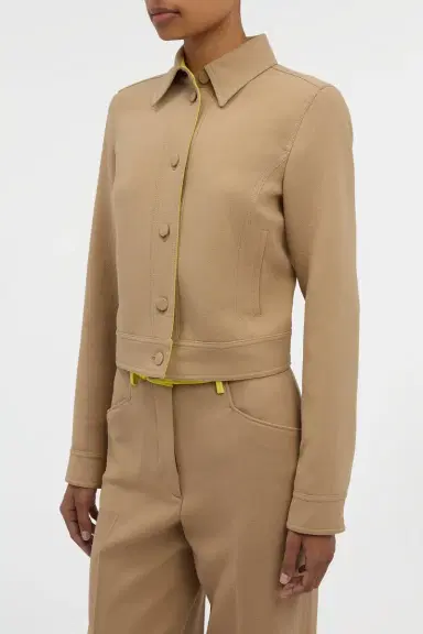Gabriela Hearst Thereza Jacket in Camel & Citrine Virgin Wool Crepe | Thumbnail 6 Gabriela Hearst Thereza Jacket in Camel & Citrine Virgin Wool Crepe | Thumbnail 6