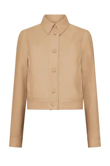 Gabriela Hearst Thereza Jacket in Camel & Citrine Virgin Wool Crepe | Thumbnail 1 Gabriela Hearst Thereza Jacket in Camel & Citrine Virgin Wool Crepe | Thumbnail 1