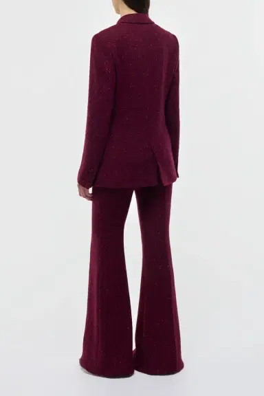 Gabriela Hearst Rhein Flare Pant in Bordeaux Speckled Cashmere | Thumbnail 4 Gabriela Hearst Rhein Flare Pant in Bordeaux Speckled Cashmere | Thumbnail 4