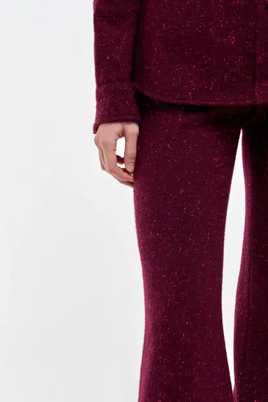 Gabriela Hearst Rhein Flare Pant in Bordeaux Speckled Cashmere | Thumbnail 5 Gabriela Hearst Rhein Flare Pant in Bordeaux Speckled Cashmere | Thumbnail 5