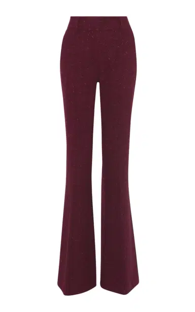 Gabriela Hearst Rhein Flare Pant in Bordeaux Speckled Cashmere | Thumbnail 1 Gabriela Hearst Rhein Flare Pant in Bordeaux Speckled Cashmere | Thumbnail 1
