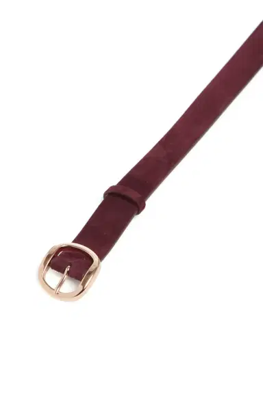 Gabriela Hearst Thin Elster Belt in Bordeaux Suede | Thumbnail 3 Gabriela Hearst Thin Elster Belt in Bordeaux Suede | Thumbnail 3