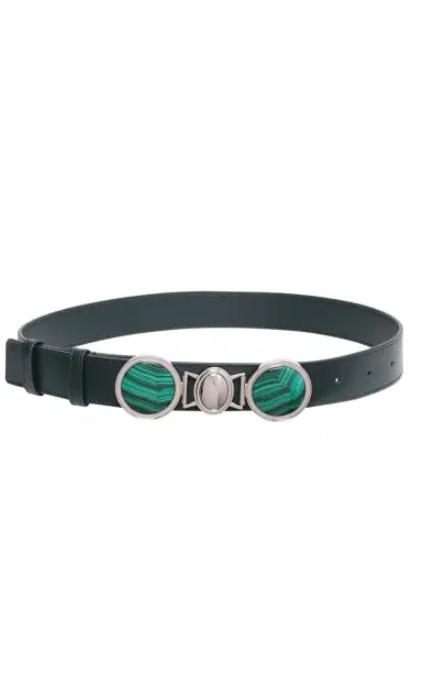 Gabriela Hearst Grange Stone Belt in Bottle Green Leather | Thumbnail 1 Gabriela Hearst Grange Stone Belt in Bottle Green Leather | Thumbnail 1