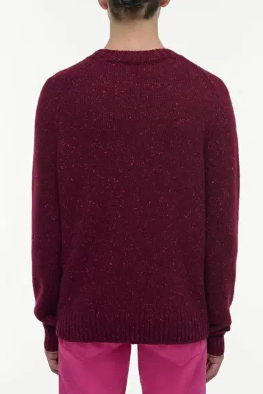 Gabriela Hearst Daniel Knit Sweater in Bordeaux Speckled Aran Cashmere | Thumbnail 4 Gabriela Hearst Daniel Knit Sweater in Bordeaux Speckled Aran Cashmere | Thumbnail 4