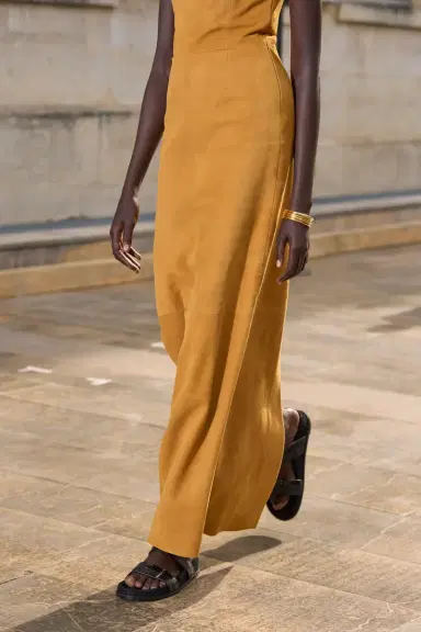 Gabriela Hearst Kallen Hoodie Maxi Dress In Cashew Suede | Thumbnail 3 Gabriela Hearst Kallen Hoodie Maxi Dress In Cashew Suede | Thumbnail 3