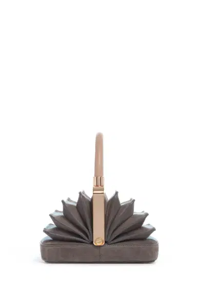 Gabriela Hearst Diana Bag in Grey & Light Blue Suede with Nude Nappa Leather Handle | Thumbnail 3 Gabriela Hearst Diana Bag in Grey & Light Blue Suede with Nude Nappa Leather Handle | Thumbnail 3
