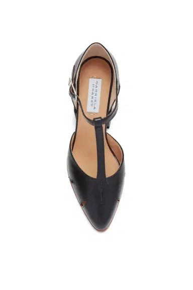 Gabriela Hearst Hawes T-Strap Block Heel Pump in Black Leather | Thumbnail 4 Gabriela Hearst Hawes T-Strap Block Heel Pump in Black Leather | Thumbnail 4