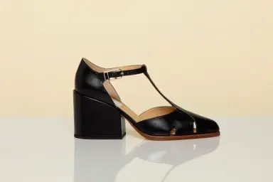 Gabriela Hearst Hawes T-Strap Block Heel Pump in Black Leather | Thumbnail 5 Gabriela Hearst Hawes T-Strap Block Heel Pump in Black Leather | Thumbnail 5