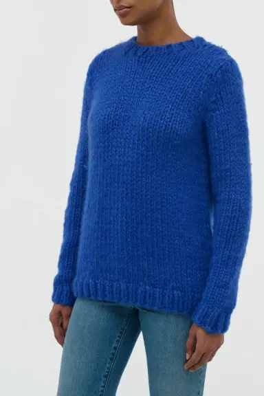 Gabriela Hearst Poros Knit Sweater in Cobalt Cashmere | Thumbnail 3 Gabriela Hearst Poros Knit Sweater in Cobalt Cashmere | Thumbnail 3